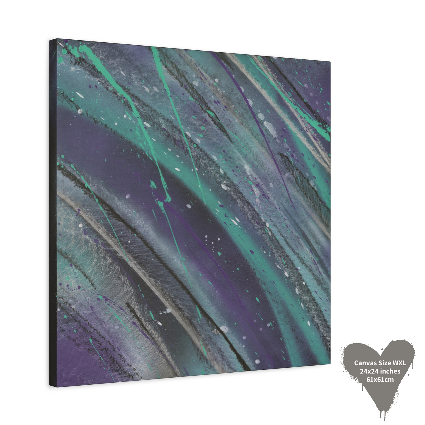 Abstract CANVAS Wall Art Print - Multiverse Rain, stretched, For Home Or Office